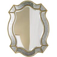 Mirrors Wall Carved Decorative Entrance Bathroom (Color : Gold, Size : 5371cm)