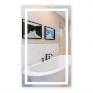 Mirrors & Marble LED Front-Lighted Bathroom Vanity Mirror: 36 Wide x 60 Tall - Commercial Grade - Rectangular - Wall-Mounted