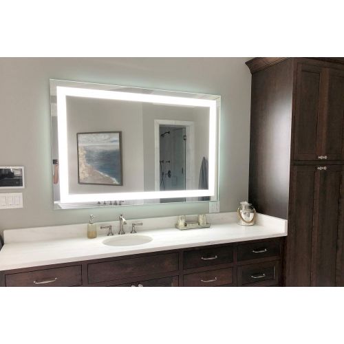  Mirrors & Marble LED Front-Lighted Bathroom Vanity Mirror: 40 Wide x 36 Tall - Commercial Grade - Rectangular - Wall-Mounted