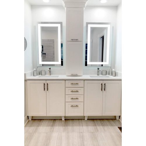  Mirrors & Marble LED Front-Lighted Bathroom Vanity Mirror: 24 Wide x 48 Tall - Commercial Grade - Rectangular - Wall-Mounted