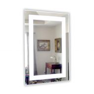 Mirrors and Marble LED Front-Lighted Bathroom Vanity Mirror: 24 wide x 36 tall - Commercial Grade - Rectangular - Wall-Mounted