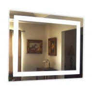 Mirrors and Marble LED Front-Lighted Bathroom Vanity Mirror: 56 wide x 40 tall - Commercial Grade - Rectangular - Wall-Mounted