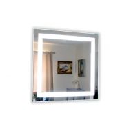 Mirrors and Marble LED Front-Lighted Bathroom Vanity Mirror: 40 Wide x 40 Tall - Commercial Grade - Square - Wall-Mounted