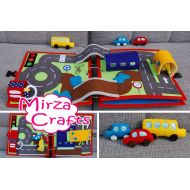 MirzaCrafts PDF Pattern & tutorial - 2 Quiet book pages: Car and Traffic roads
