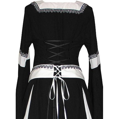  할로윈 용품Misassy Womens Medieval Dress Renaissance Costumes Irish Over Long Dress Cosplay Retro Gown