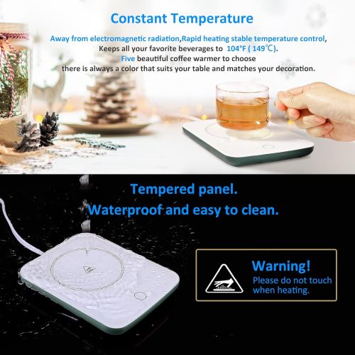  [아마존베스트]Misby Coffee Warmer for Desk Cup Warmer with Automatic Shut Off Coffee Mug Warmer for Coffee Milk Tea Keep (White1)