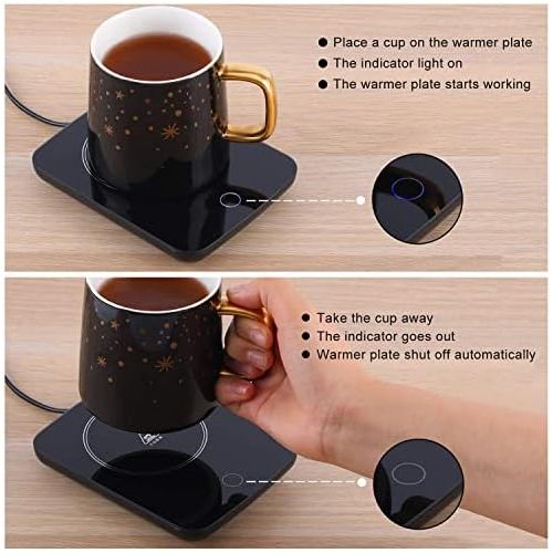  [아마존베스트]Misby Coffee Cup Warmer for Desk with Auto Shut Off,Coffee Mug Warmer for Desk Office Home