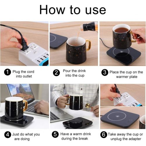  [아마존베스트]Misby Coffee Cup Warmer for Desk with Auto Shut Off,Coffee Mug Warmer for Desk Office Home