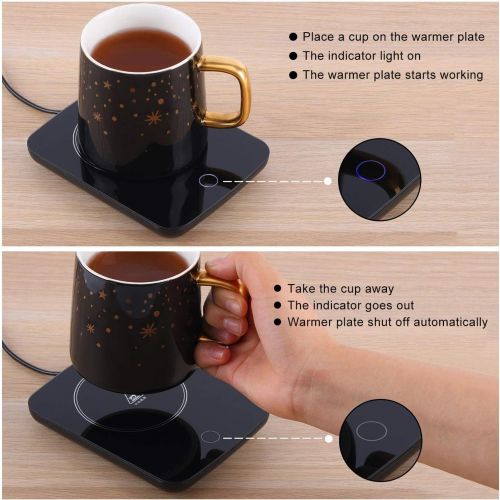  [아마존베스트]Misby Coffee Cup Warmer for Desk with Auto Shut Off,Coffee Mug Warmer for Desk Office Home