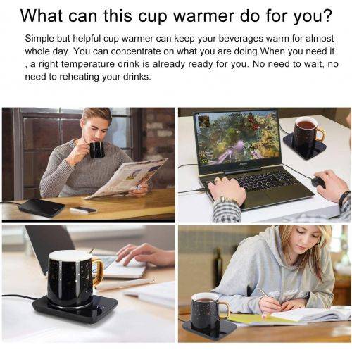  [아마존베스트]Misby Coffee Cup Warmer for Desk with Auto Shut Off,Coffee Mug Warmer for Desk Office Home