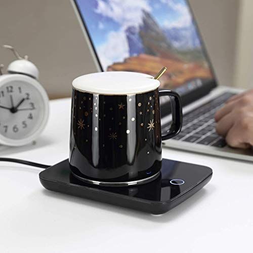  [아마존베스트]Misby Coffee Warmer for Desk with Auto Shut Off Mug Warmer for Office Home Desk Use Desktop Heating Plate,Cup Warmer With Mug for Coffee, Milk, Tea, Water, Christmas/Birthday Gift(