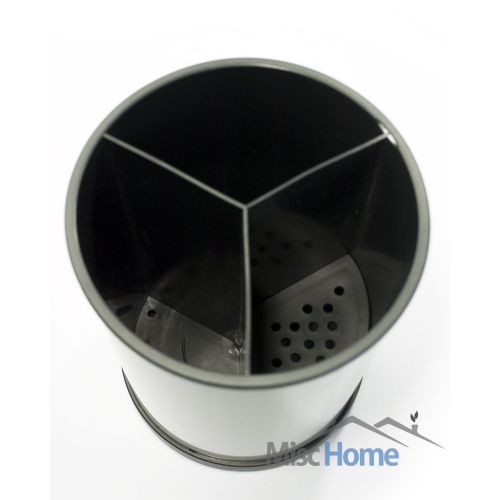  Misc Home Stainless Steel Kitchen Utensil Holder  Rotating Cooking Utensil Holder Made From Fingerprint Resistant Brushed Stainless Steel