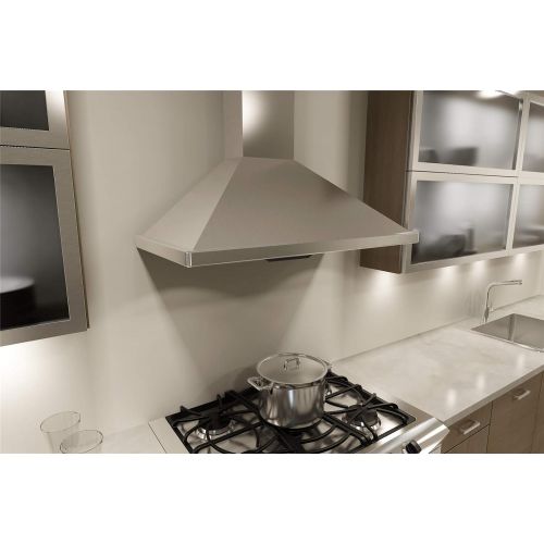  Miseno MH00130CS 750 CFM 30 Inch Stainless Steel Wall Mounted Range Hood with Dual Halogen Lighting System