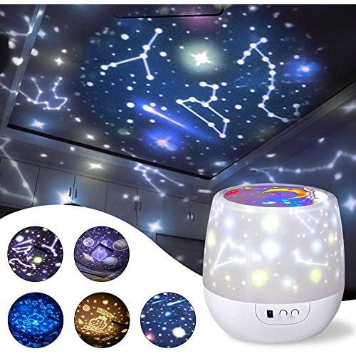  misognare Star Night Light Universe Projector Lamp for Kids with 5 Sets of Projector Film