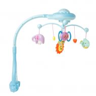 Misright Baby Musical Crib Mobile Bed Bell Toys- Light Flash Cartoon Animal Rattles Projection Music Box...