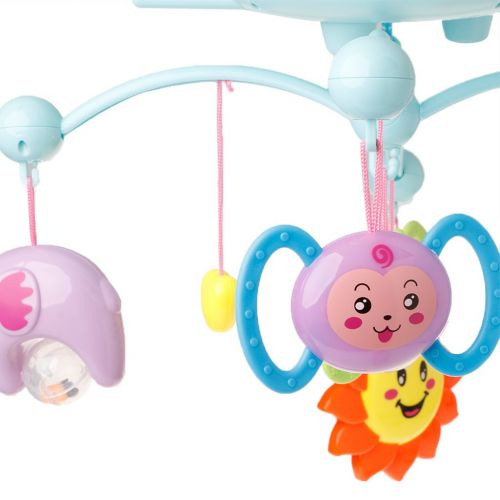  Misright Baby Musical Crib Mobile Bed Bell Toys- Light Flash Cartoon Animal Rattles Projection Music Box...