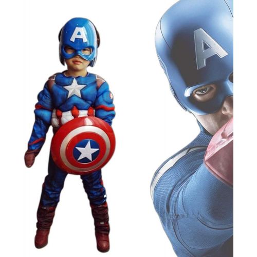  할로윈 용품Miss Chen Captain America Classic Muscle Costume