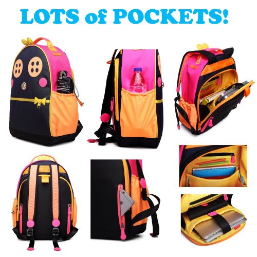  Miss Locker Cute Backpack - Teen Girl School Book Bag Shoulder Kids College Women Laptop Daypack Children Purse 13, 15 Inch Computer Kawaii Cartoon Anime Travel Rucksack