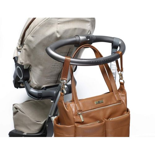  [아마존핫딜][아마존 핫딜] Miss fong Leather Diaper Bag Backpack By Miss Fong, Baby Bag, Diaper Bag Tote With Changing Pad, In Bag Organizer, Stroller Straps, Insulated Pockets and Shoulder Strap (Brown)