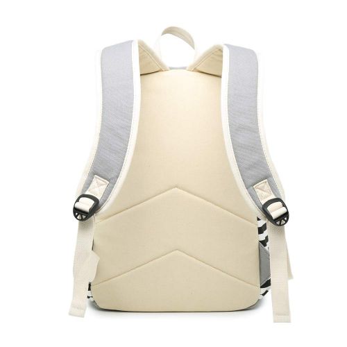  Missalis MISSALIS Canvas Backpack,Fashion College Bookbag Lightweight School Bag Outdoor Travel Laptop Backpacks for Teen Girls Boys Women,Shoulder Bag,Pencil case,3 Packs