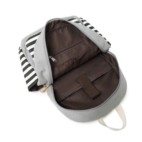  Missalis MISSALIS Canvas Backpack,Fashion College Bookbag Lightweight School Bag Outdoor Travel Laptop Backpacks for Teen Girls Boys Women,Shoulder Bag,Pencil case,3 Packs