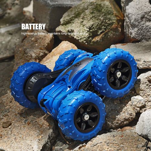  MissCat RC Cars Remote Control Car, RC Stunt Car for Kids 4WD 2.4Ghz Truck & Wheels Convert Interchange 2 in 1 360° Flips Vehicle Outdoor Car Toy for Age 8-12 Gift for Boys Girls