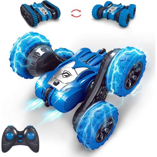  MissCat RC Cars Remote Control Car, RC Stunt Car for Kids 4WD 2.4Ghz Truck & Wheels Convert Interchange 2 in 1 360° Flips Vehicle Outdoor Car Toy for Age 8-12 Gift for Boys Girls