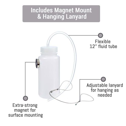  MISSION AUTOMOTIVE 16oz Brake Bleeding Kit - Easy Use One Person Brake Fluid Bleeder with Magnet Mount and Hanging Lanyard - for Car and Motorcycles Brake Systems 16oz Fluid Capaci