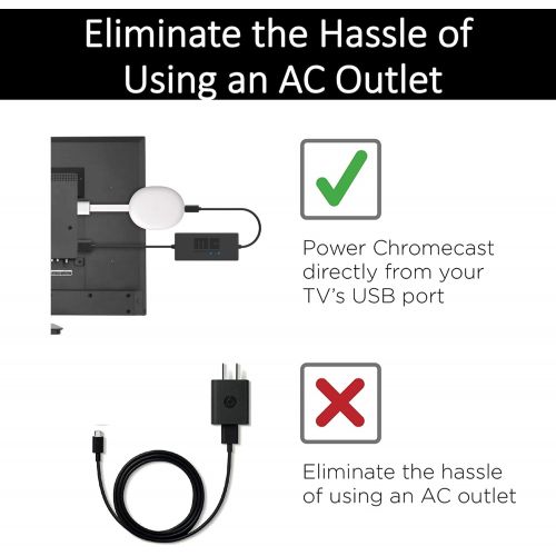  [아마존베스트]Mission Cables Mission USB Power Cable for Chromecast with Google TV (Power Chromecast Directly from Your TV)