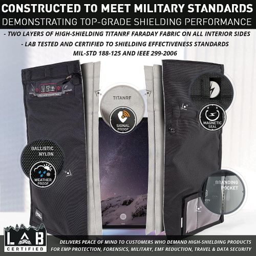  [아마존베스트]Mission Darkness NeoLok Non-window Faraday Bag for Tablets (+ Easy to Use Magnetic Closure) // Device Shielding for Law Enforcement & Military, Data Security, Anti-hacking & Anti-t