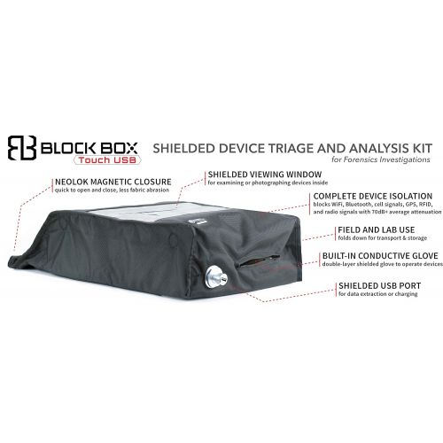  Mission Darkness BlockBox Touch USB 3 - Shielded Device Triage & Analysis Kit  Operate Mobile Devices & Extract Information Over USB While Shielded from WiFi, Cell, Other Signals