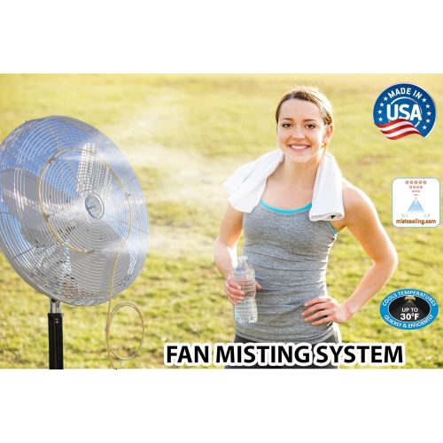  Mistcooling Outdoor Low Pressure Fan Mist Kit, 25-Inch - 8 Brass  Stainless Steel Nozzles