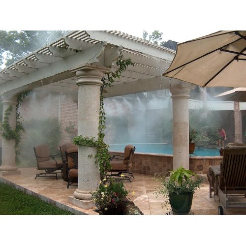  Outdoor Cooling System - Patio Misting System - 30 Nozzle Mistcooling System for Cooling Backyards, Porches, and Corrals