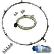 Mistcooling Misting Fan Ring - Stainless Steel Ring with Feed Line and Misting Nozzles - Ideal as Patio Misting system, for Warehouse Misting. can be used with Pump. (12 Dia 4 Nozz