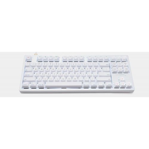  Mistel Sleeker MD870 Mechanical Keyboard with Chrerry MX Blue Switch and Silver Full CNC Aluminum Case for Mac and Windows (Tenkeyless, Single White LED Backlit, PBT Dye-Sub Keycap