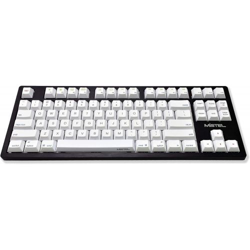  Mistel Sleeker MD870 Mechanical Keyboard with Chrerry MX Blue Switch and Silver Full CNC Aluminum Case for Mac and Windows (Tenkeyless, Single White LED Backlit, PBT Dye-Sub Keycap