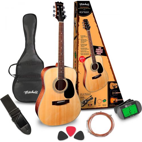  Mitchell D120PK Acoustic Guitar Value Package Natural