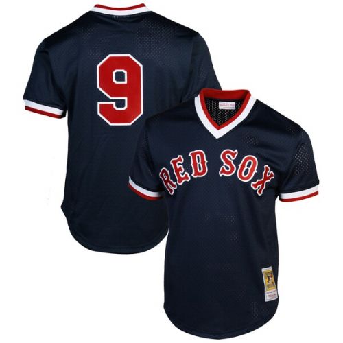  Mitchell & Ness Mitchell & Ness Ted Williams Boston Red Sox 1990 Authentic Cooperstown Collection Batting Practice Jersey - Navy Blue