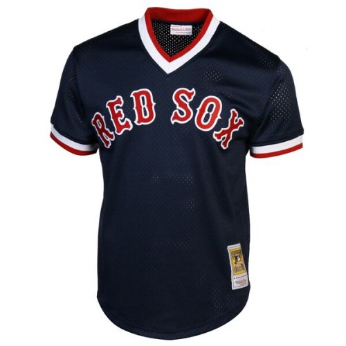 Mitchell & Ness Mitchell & Ness Ted Williams Boston Red Sox 1990 Authentic Cooperstown Collection Batting Practice Jersey - Navy Blue