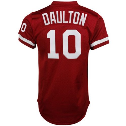  Mitchell & Ness Men's Philadelphia Phillies Darren Daulton Mitchell & Ness Red Cooperstown Mesh Batting Practice Jersey