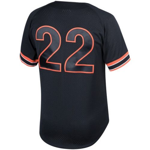  Mitchell & Ness Men's San Francisco Giants Will Clark Mitchell & Ness Black Fashion Cooperstown Collection Mesh Batting Practice Jersey
