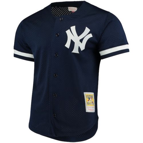  Mitchell & Ness Men's New York Yankees Bernie Williams Mitchell & Ness Navy Fashion Cooperstown Collection Mesh Batting Practice Jersey