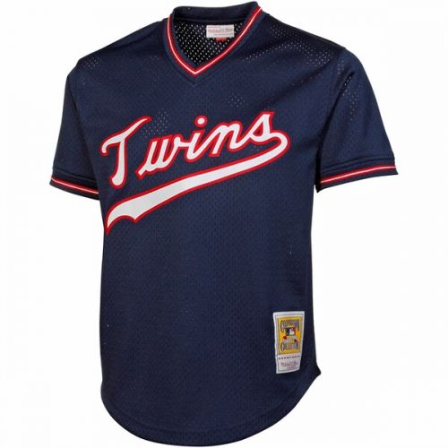  Mitchell & Ness Men's Minnesota Twins Kirby Puckett Mitchell & Ness Navy 1985 Authentic Cooperstown Collection Mesh Batting Practice Jersey