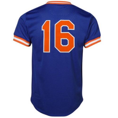  Mitchell & Ness Men's New York Mets Dwight Gooden Mitchell & Ness Royal Cooperstown Mesh Batting Practice Jersey