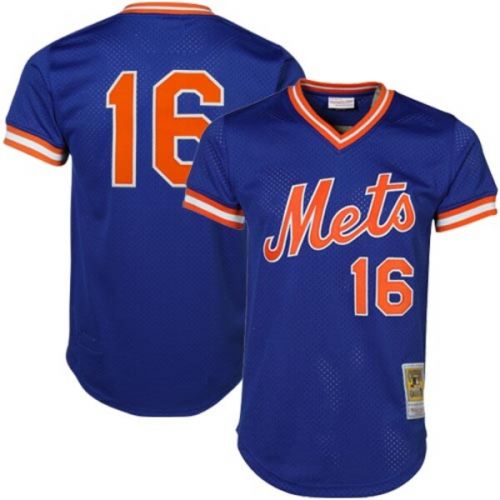  Mitchell & Ness Men's New York Mets Dwight Gooden Mitchell & Ness Royal Cooperstown Mesh Batting Practice Jersey