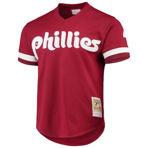 Mitchell & Ness Mitchell & Ness Lenny Dykstra Philadelphia Phillies Cooperstown Collection Mesh Batting Practice Jersey - Red