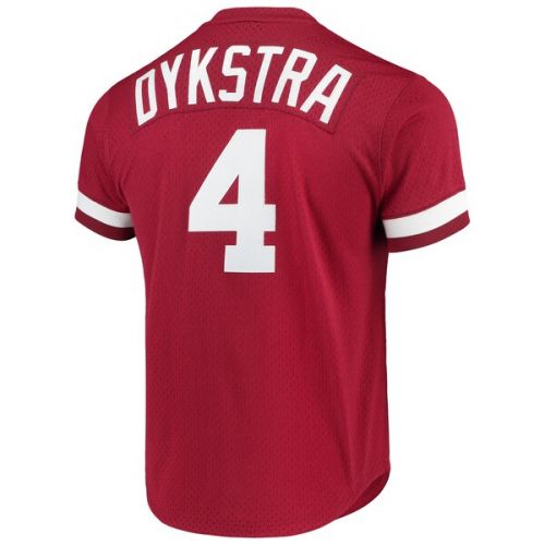  Mitchell & Ness Mitchell & Ness Lenny Dykstra Philadelphia Phillies Cooperstown Collection Mesh Batting Practice Jersey - Red