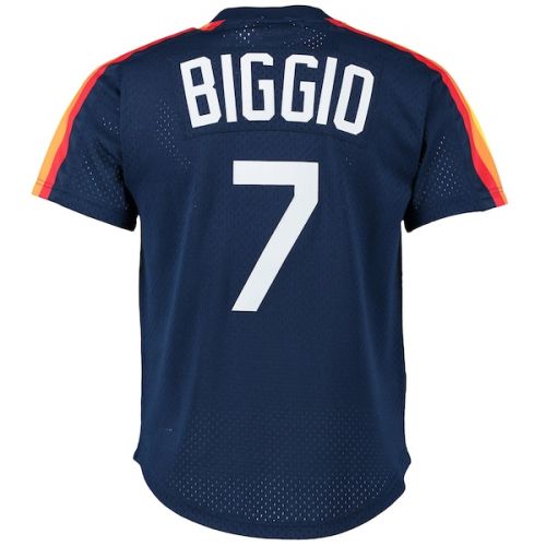  Mitchell & Ness Men's Houston Astros Craig Biggio Mitchell & Ness Navy Cooperstown Mesh Batting Practice Jersey