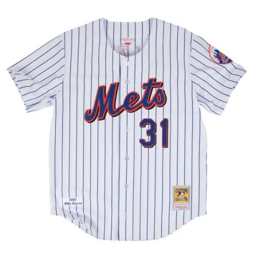  Mitchell & Ness Men's New York Mets Mike Piazza 2000 Mitchell & Ness White Authentic Jersey