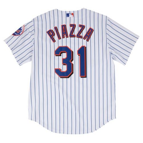  Mitchell & Ness Men's New York Mets Mike Piazza 2000 Mitchell & Ness White Authentic Jersey